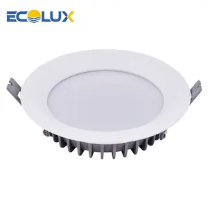 Ecolux High Brightness Indoor Led Downlight White Color Anti-Glare Dob 7w 12w 16w 24w Recessed Downlights