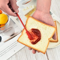 Spatula Pengikis Silikon Mini, Peralatan Dapur Spatula Multifungsi untuk Kosmetik & Jam Tahan Panas 3 Buah