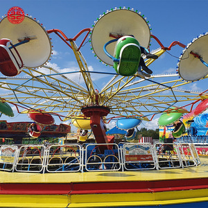 Attrazione da Luna Park: Giostra Girevole Inclinata Paratrooper con Cabine a Ombrello e Luci LED - Attrezzatura per Parchi Divertimento - Product Image 1