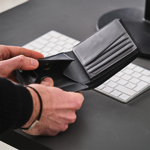 Men's Tri-Fold Genuine Leather <b>Wallet</b> With <b>Rfid</b> <b>Blocking</b> Multi-Card Slots Short Style For Everyday Use - Product Image 2