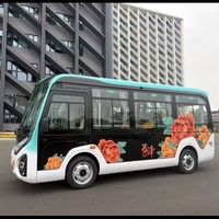 Mini-bus électrique fermé pour 19 passagers, peinture personnalisée, nouveau véhicule de tourisme à énergie renouvelable avec climatisation