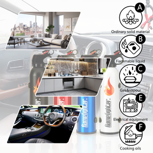Commercio all'ingrosso della fabbrica 0.65kg/0.75kg/<span class=keywords><strong>1kg</strong></span> veicolo estintore <span class=keywords><strong>Mini</strong></span> polvere secca estintore per auto - Product Image 4
