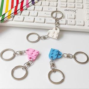 Porte-clés Cœur en Acrylique Mignon, Blocs de Construction en Briques, Lot de 2 Pièces pour Couples, Breloques d'Amour DIY, Cadeau pour Petit Ami et Petite Amie - Product Image 6
