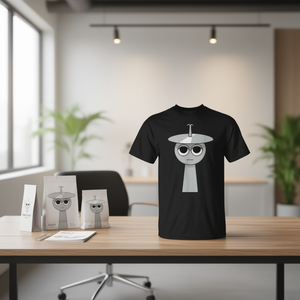 T-Shirt Promozionale Sprunki Design Cluker Unisex per Adulti Girocollo Manica Corta Stampa Digitale - Product Image 2