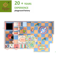 BAIHE Aire de jeux souple pour tout-petits, ensemble d'équipements de terrain de jeu intérieur en ABS et métal, blocs d'escalade, capacité maximale 100 kg pour la maternelle