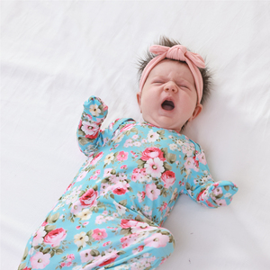 Conjunto de ropa de bebé de algodón anudado al por mayor, mameluco de bambú para bebé, saco de dormir de cuerpo entero - Product Image 3