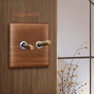 86 tường ánh sáng đôi cực Brass chuyển đổi Walnut Bảng điều chỉnh phong cách retro uk13 ổ cắm 250V 1 2 3 <span class=keywords><strong>4</strong></span> <span class=keywords><strong>gang</strong></span> phổ Ổ cắm ổ cắm biệt thự - Product Image 3