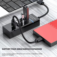 Hub USB 3.0 de haute qualité à 4 ports, 5 Gbps, adaptateur répartiteur USB 2.0, station d'accueil pour ordinateur portable à super vitesse