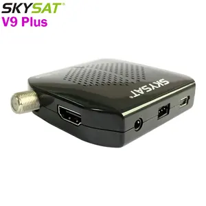 Горячая Распродажа Мини HD приемник SKYSAT V9 Plus Поддержка DVB S2 1080P CCCam Newcamd WiFi PowerVu IPTV лучше, чем Freesat V7