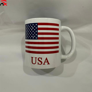 Taza <span class=keywords><strong>de</strong></span> Cerámica para Café o Agua con Impresión <span class=keywords><strong>de</strong></span> la Bandera <span class=keywords><strong>de</strong></span> Estados Unidos, 330 ml, Tazas para Beber, Venta Caliente - Product Image 1