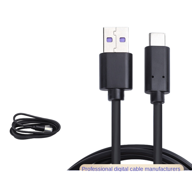 USB Type-C 3.0 3A Fast Charging Data Cable with Tinned Copper Conductor for Earphone PVC Double Head 0.5m