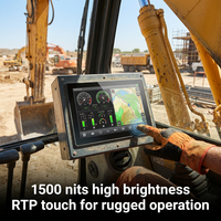 شاشة عرض TMK مقاس 12.1 بوصة بدقة 1280*800، وحدة LCD TFT تعمل في درجات حرارة واسعة (-40 إلى +85 درجة مئوية)، سطوع 1500 شمعة/متر مربع، مقروءة تحت أشعة الشمس، شاشة RTP مدمجة للاستخدام الخارجي