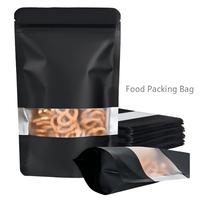 Bolsas de Embalaje de Aluminio Laminado con Ventana Transparente a Prueba de Olores, de Grado Alimenticio Premium, Reutilizables, con Logotipo Personalizado para Envasado de Alimentos