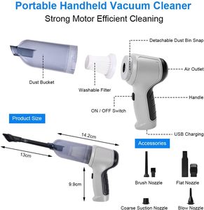 4000mAh 6300PA Strong Suction Cordless Vacuum Cleaner Wet and Dry Function <strong>Dust</strong> <strong>Buster</strong> for Car - Product Image 5