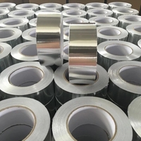 Ruban adhésif en aluminium pour conduits HVAC ronds, 50 mm x 50 m, auto-adhésif, imperméable, résistant à la chaleur, isolation de tuyaux, fabricant