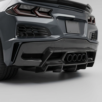 Diffuseur arrière en fibre de carbone véritable pour Chevrolet Corvette C8 Z06 2020-2026 – Lame de pare-chocs à fixation par boulons pour un style aérodynamique
