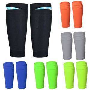Protège-tibias de football avec <span class=keywords><strong>manchon</strong></span> de compression pour mollets, pour adultes, adolescents et enfants - Product Image 1