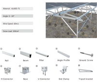 Système de montage solaire au sol Agri-PV à haute clarté au sol, personnalisé OEM pour ferme solaire agricole, support PV en aluminium anodisé