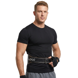 Custom Logo Strong Waterproof Leather Power Lifting <b>Belt</b> Buckle Back Waist Support for Weightlifting Body Building <b>Exercise</b> - Product Image 1