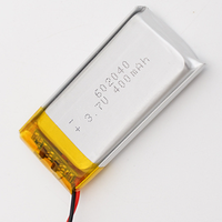 602040 3.7V 450mAh Baterai Lithium Polimer Isi Ulang Tipe Pouch untuk Sikat Gigi Elektrik, Perangkat Kecantikan, Headset Bluetooth