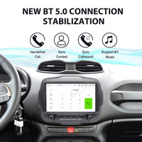MOOKAKA-Autoradio Stéréo Android pour Jeep Renegade 2016-2021, Lecteur Multimédia GPS, Carplay Sans Fil, Unité Principale, 9 Pouces