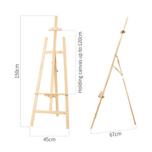 Trépied en bois <span class=keywords><strong>de</strong></span> pin 5 pieds, 1500mm, toile pour Studio, support d'art, HJ-2H - Product Image 6