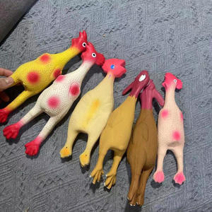 Jouet pour chien amusant en latex vert élastique coloré qui couine - Product Image 2