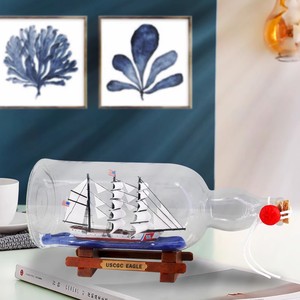 Envío personalizado en botella barco negro perla Uss Constitución Uscg Barque Eagle Clipper náutico recuerdo Drift botella con modelo de barco - Product Image 2