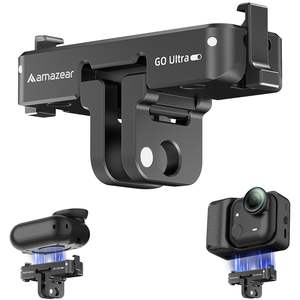 Support magnétique professionnel Amazear pour Insta360 GO, base en alliage d'aluminium ultra-résistante à dégagement rapide, vis 1/4 pouce pour prise de vue multi-angles - Product Image 1