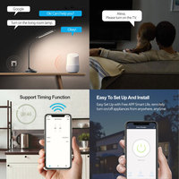 Commutateur intelligent intelligent Tuya 1CH 10A WIFI pour système domestique intelligent fonctionne avec Alexa/Google Assistant PST-WF-S1