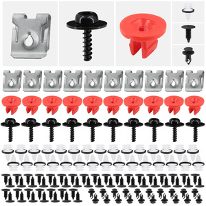 Kit de sujetadores para automóvil, 447 Uds., clips de nailon de plástico, tornillos, retenedores para reparación de carrocería de coche W713297 S300 - Product Image 1