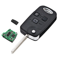 Porte-clés de voiture à 3 boutons pour Lexus ES330 RX330 RX400h RX350 FCC ID: HYQ12BBT 89785-50030, 89785-50031