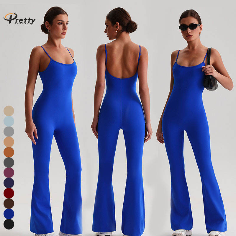 Royal Blue Jumpsuit Women Elegant Sexy Fashion