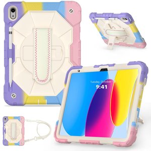Étui pour tablette <span class=keywords><strong>Apple</strong></span> iPad 10 10,9 pouces 2022 C2 avec support rotatif à 360°, support de table et bandoulière - Product Image 5
