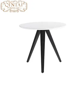 Wholesale Fashion Modern Design MDF top Metal Legs Round Dining Table
