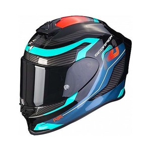 Casco Integrale Scorpion Exo R1 Evo Air Blu Nero Rosso Taglia S in Fibra Composita per Moto - Product Image 1