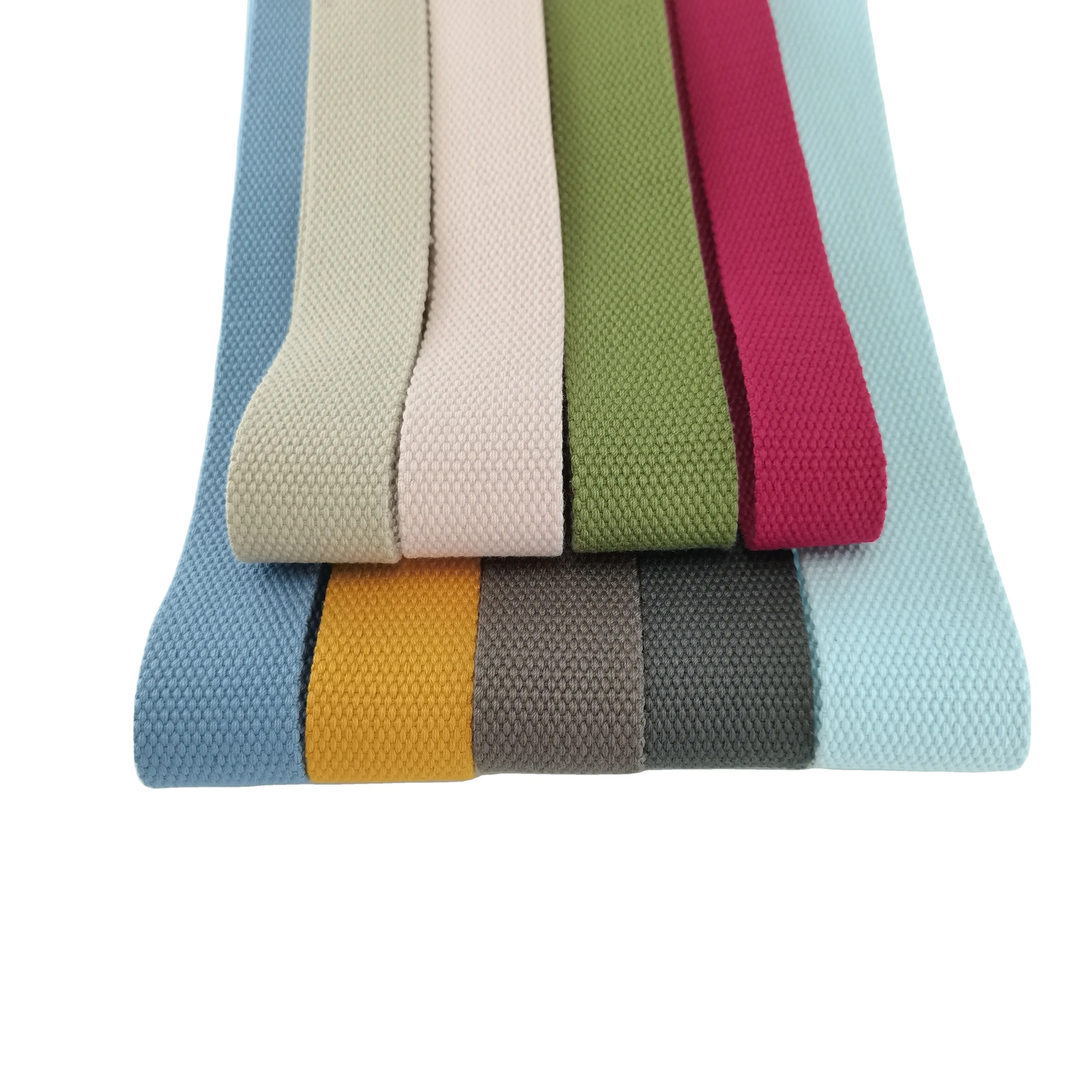 Correas de algodón gruesas personalizadas para bolso, correa de hombro, cinta con patrón de cuentas para cinturón, 2,5mm