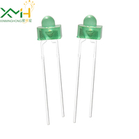 Lentille diffuseur LED XMH de type papillon, petit modèle, jaune-vert, trou de 1,8 mm, certifiée RoHS, 0,06 W, CRI 80 élevé, garantie 3 ans