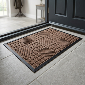 Best Selling Loop Pile Washable Recycled Polyester Rubber Backed Door Mat Low Price Non Slip Indoor Outdoor Entrance Rug 60x90cm - Product Image 2