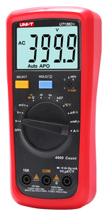 Multimètre numérique UNI-T UT136C+ entièrement amélioré avec écran LCD, <span class=keywords><strong>fonction</strong></span> <span class=keywords><strong>HFE</strong></span>, mesure de température et fonctions multiples - Product Image 3