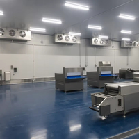 Chambre froide industrielle commerciale à congélation rapide avec compresseur à vis pour la transformation des aliments surgelés