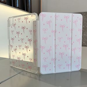 Custodia Protettiva Rigida Trasparente in PC con Stampa Floreale a Ciliegie e Farfalle per <span class=keywords><strong>Apple</strong></span> iPad Air 7 8 11 Pollici / iPad <span class=keywords><strong>Pro</strong></span> 11 2025 con Porta Penna - Product Image 3