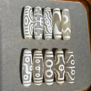 ลูกปัดดีซีลายเสือขาวหิมะ เกรด 38 มม. ลายไม่จำกัด ลายเก้าตา หลายลวดลาย ทำจากอาเกต สไตล์จีนโบราณ สำหรับเสริมฮวงจุ้ย - Product Image 3