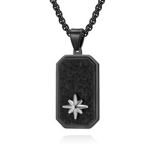 Alin נירוסטה גברים תליון זהב יצירתי ציפוי זהב טיטניום פלדת פחמן טיטניום שרשרת תליון תכשיטים - Product Image 2