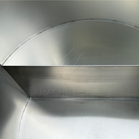 Bain de glace rond en acier inoxydable Hachill Spa CT 12 5 pour 4 personnes, idéal pour les hôtels, les salles de sport, les villas, les jardins et l'intérieur