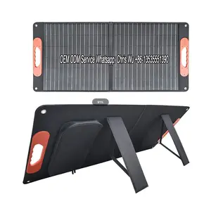 2024 Portable Mini Black Foldable Solar Panel Power for Outdoor 18V 60W 100W 150W 200W