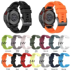 רצועת ספורט מסיליקון ZH עם אבזם לחצן לשעוני Garmin Fenix8/7/7X/6 20/22/26 מ\\\"מ Fenix3 HR/9 תוצרת סין - Product Image 1