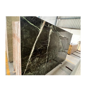 Lujosa superficie pulida de losa de mármol de la selva tropical verde para aplicaciones de pared y suelo Losas de piedra de mármol del proveedor indio - Product Image 1