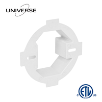Boîtier d'extension électrique rond en PVC homologué ETL pour plafond, pour boîtes de jonction octogonales de 3,5 ou 4 pouces