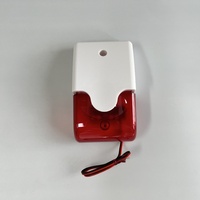 12V/24V Alarma de incendio con cable rojo Sirenas estroboscópicas Luz de tono alto/Alertas de sonido Sirena estroboscópica para sistemas de alarma